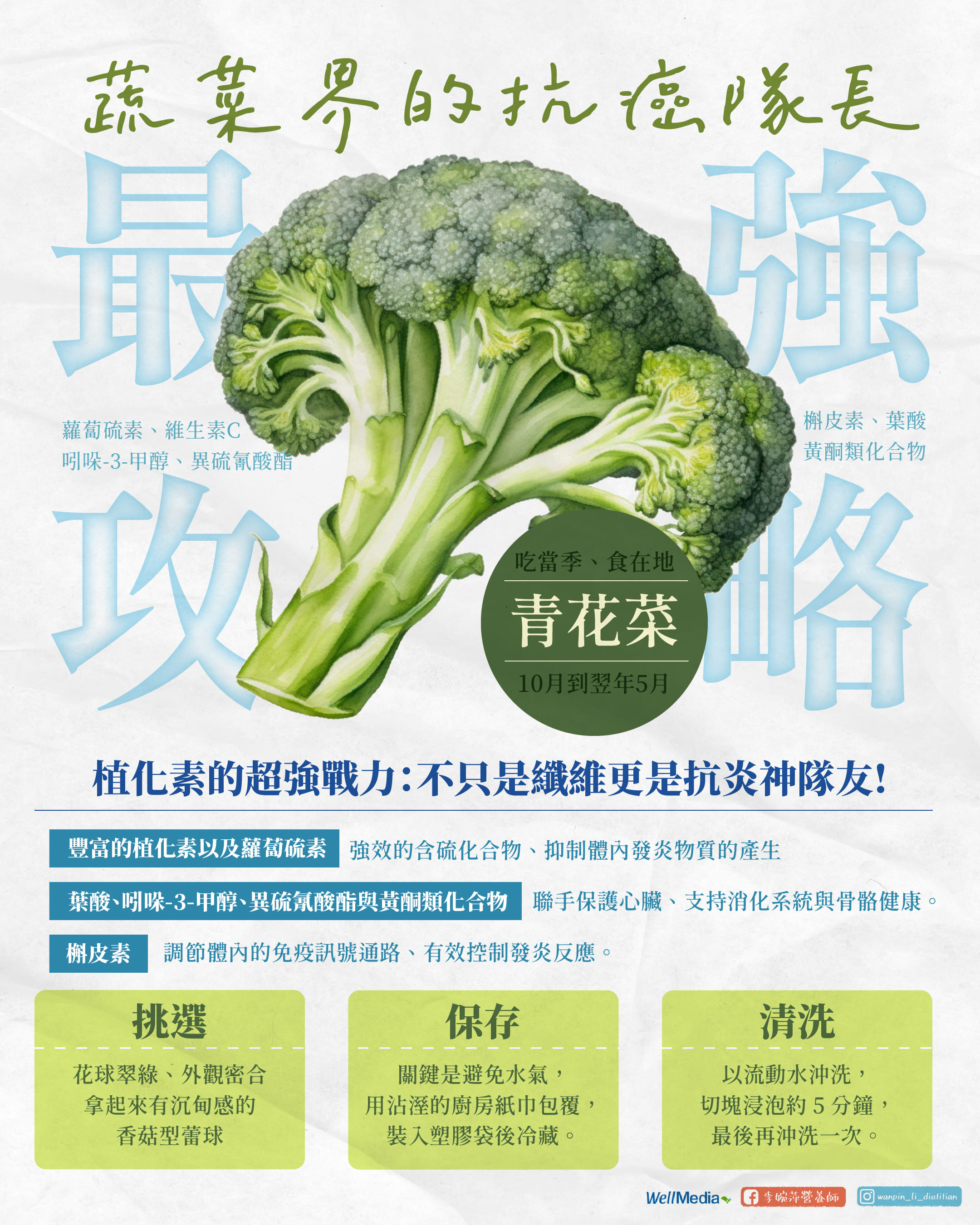 蔬菜界的抗癌隊長：當季青花菜最強攻略，營養師教你怎麼洗、怎麼吃最到位！