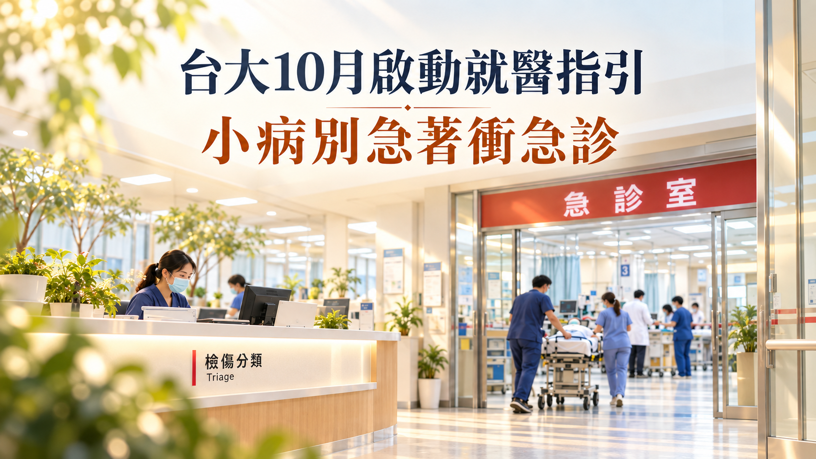 小病不一定要衝急診!台大10月啟動分級就醫指引 醫療吃緊更該學會「看對地方」